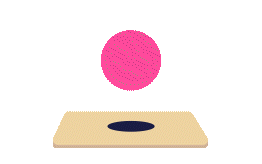 TailorMed bouncing ball and card illustration